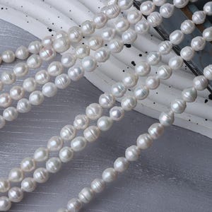 7 mm draad barokke natuurlijke zoetwaterparel speciaal gevormde kralen handgemaakte sieraden DIY kralenmateriaal kralen