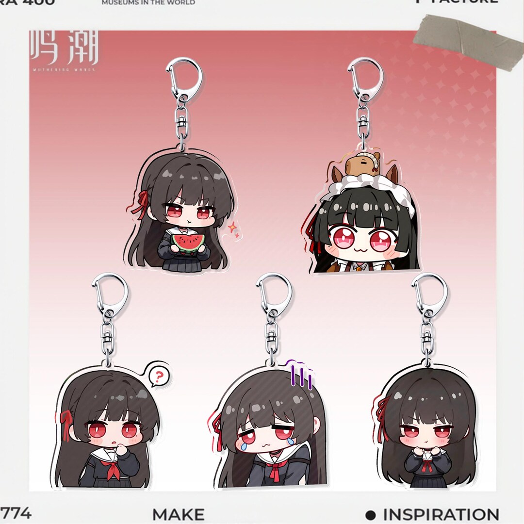 Chisa Chibi Keychain 6cm Acrylic Charm Wuthering Waves Fan Merch