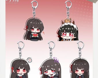 Chisa Chibi Keychain 6cm Acrylic Charm Wuthering Waves Fan Merch Ita Bag Decor, Gift for WuWa Players