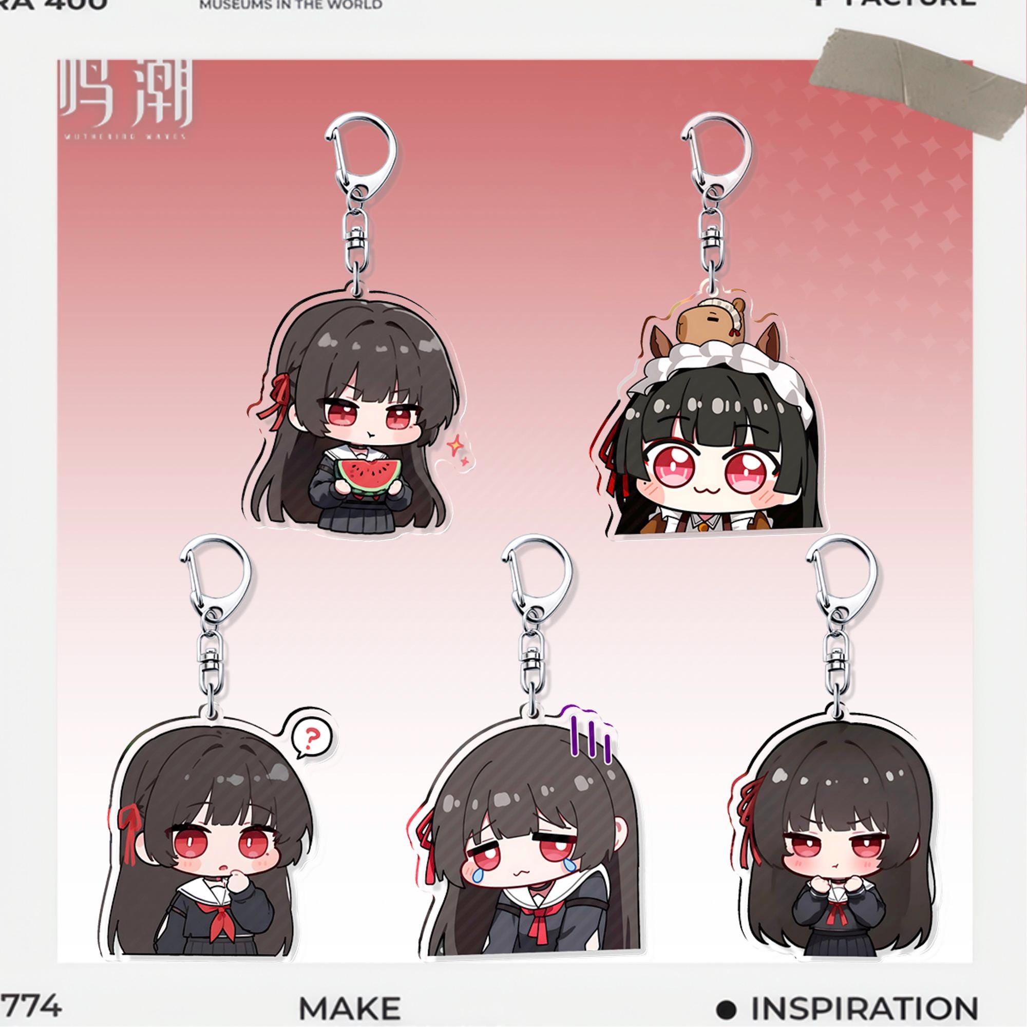 Chisa Chibi Keychain 6cm Acrylic Charm Wuthering Waves Fan Merch