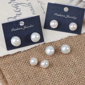 Special-shaped Edison natural freshwater baroque pearl stud earrings classic versatile S925 silver needle anti-allergic