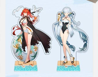 Wuthering Waves 6.3" (16cm) Acrylic Stand, Summer Swimsuit Series- Jinhsi Changli Shorekeeper 16cm Fan-Made Decor
