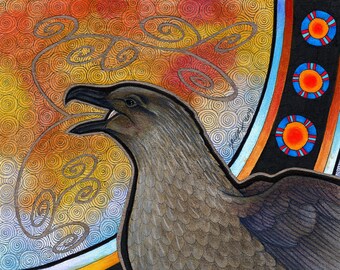 Great Skua as Totem - Original Art - Seabird, Gull, Bonxie, Guide, Witch