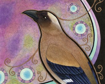 Grey Treepie as Totem - Original Art