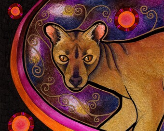 Fossa Carnivore as Animal Teacher - Original Art - Totem, Witchcraft
