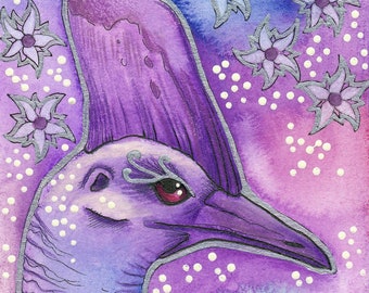 Violet Series - Cassowary Magic - Original Art