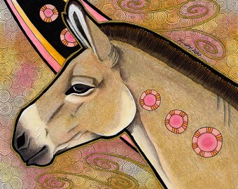 Persian Onager as Animal Teacher - Original Art - Witchcraft, Horse