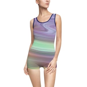 Vintage Badeanzug, Damen Bademode, Retro Oceanwear, Strandbekleidung, Mode am Pool, Sommerurlaub Must-Have
