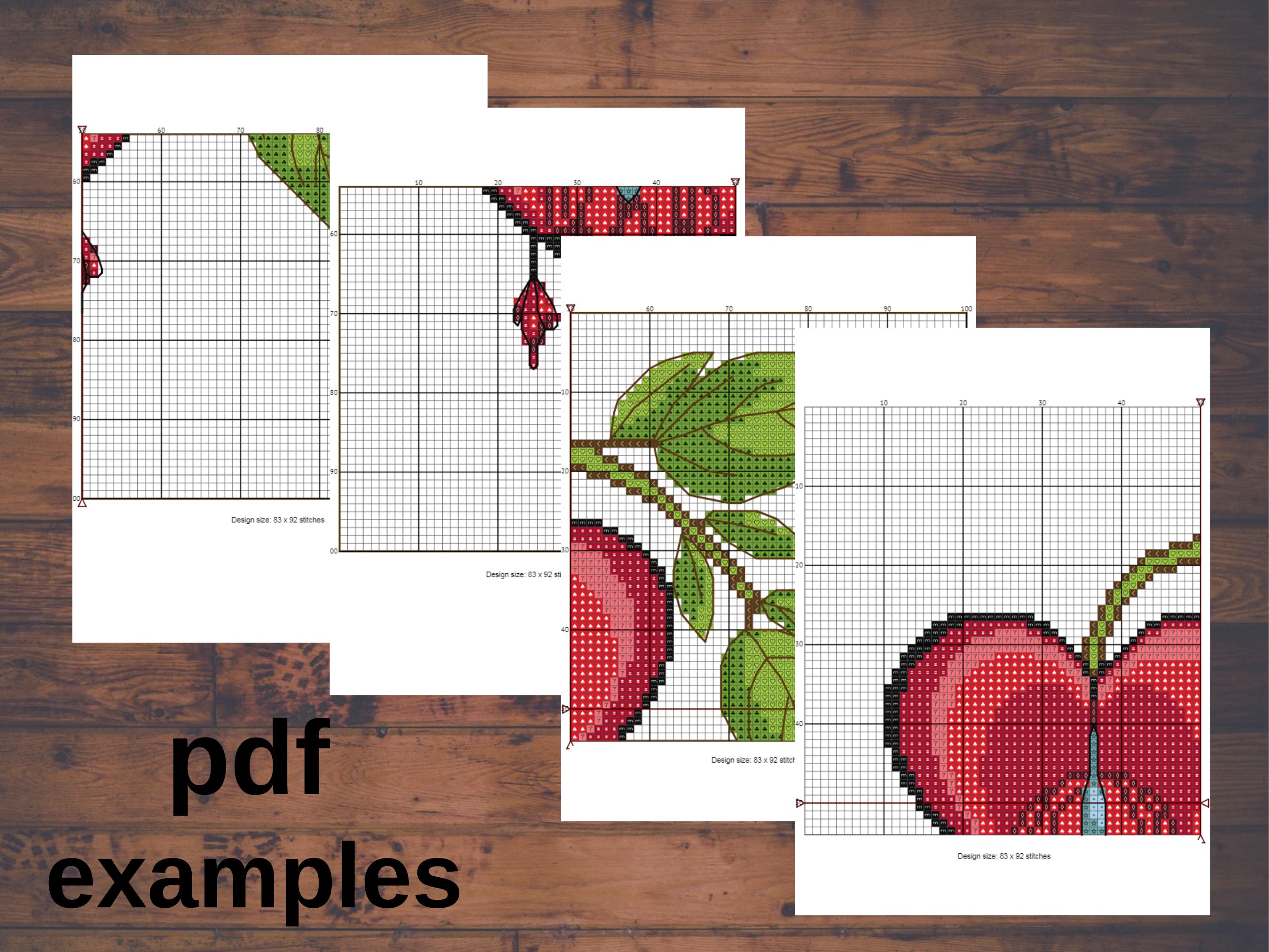 Poppy Cross Stitch Pattern, Wildflowers Embroidery X Stitch