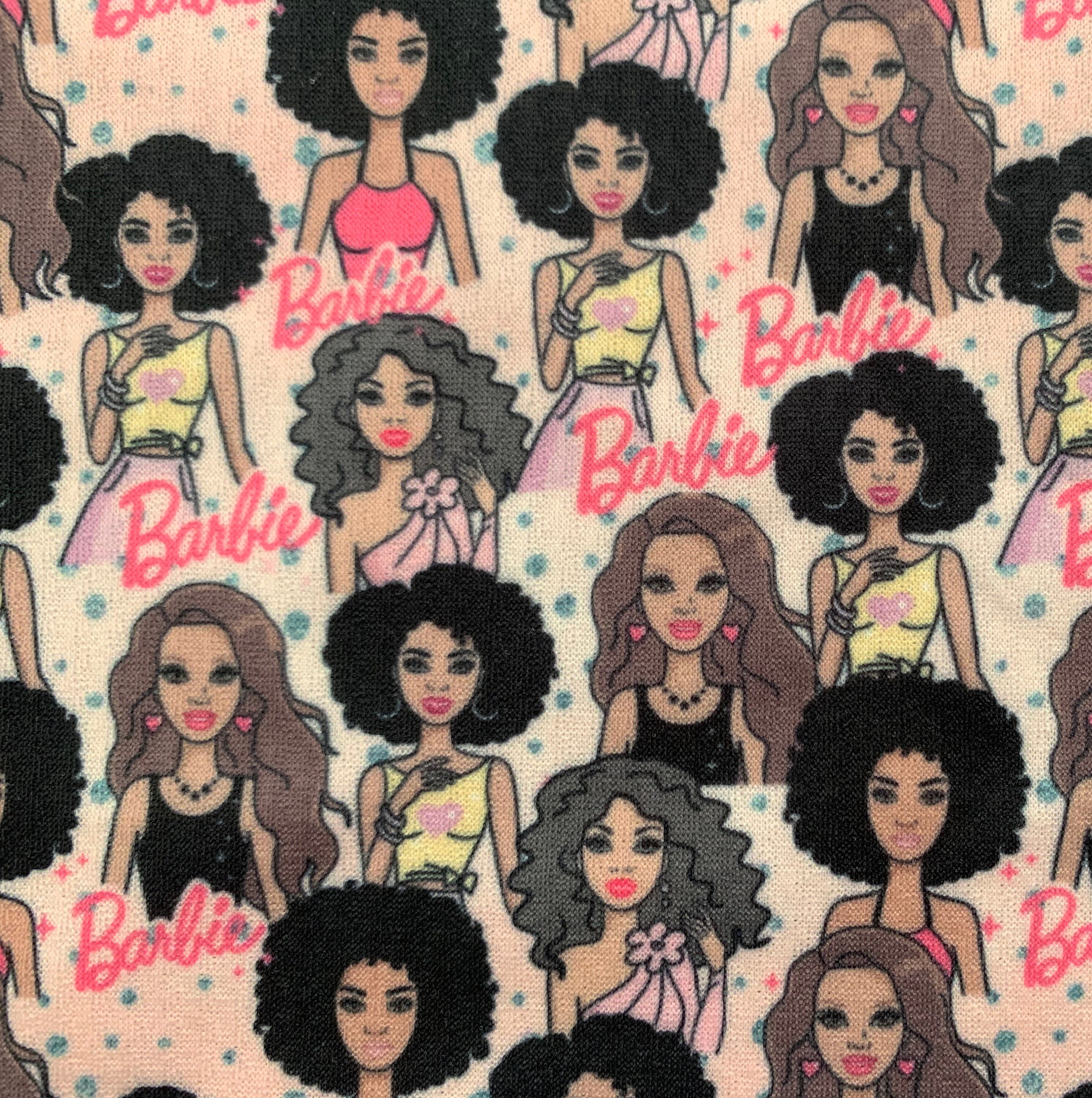 Black Barbie Fabric Etsy