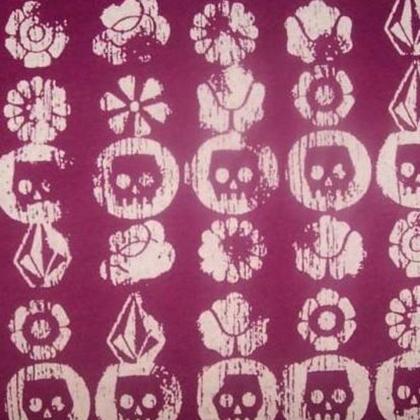 Distressed Pink Skull Jersey Knit FaBRic Diy-Punk