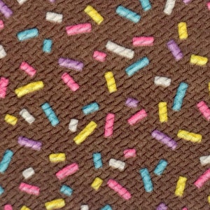 Textured Bullet Liverpool DBP Ribbed Knit Polyester Blend Stretch Printed Fabric By The Yard 1y Sprink Chocolate