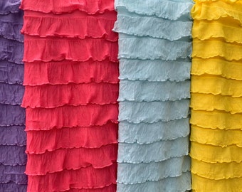 1” Ruffle Poly Stretch Fabric By The Yard