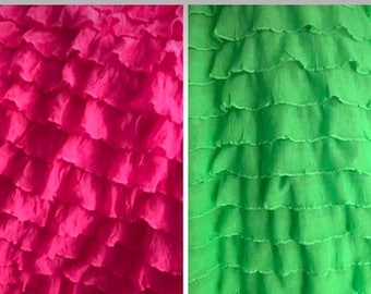 Hot Pink 2 Inch Ruffle Fabric