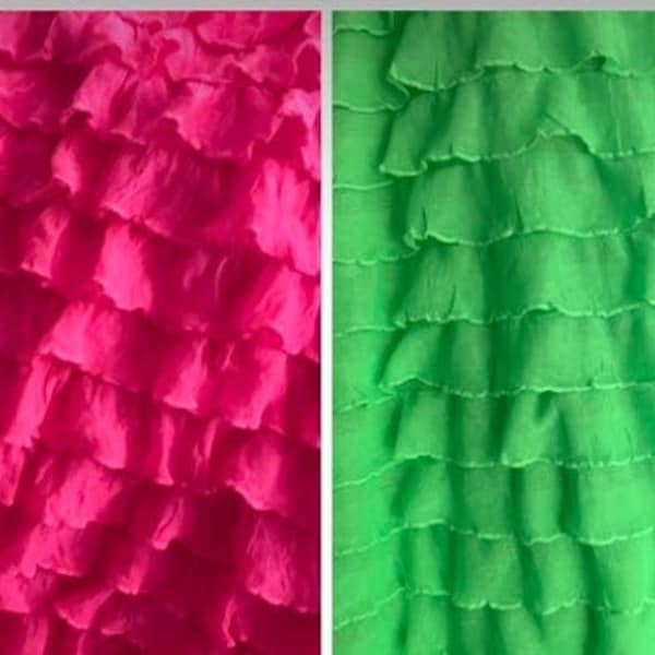 1” Ruffle Poly Stretch Fabric By The Yard