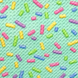 Textured Bullet Liverpool DBP Ribbed Knit Polyester Blend Stretch Printed Fabric By The Yard 1y Sprinkles Green