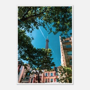 aris Travel Poster | Eiffel Tower Wall Art Print | France Home Decoration | Wooden Framed Poster