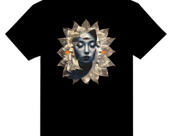 Aura Flower Art 1 Heavyweight Unisex Crewneck T-shirt