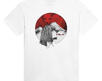 アニメガールTシャツ｜日本のマンガアートTシャツ｜かわいいイラストシャツ｜日本好きへのギフト