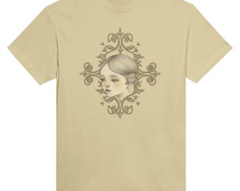 BloomingGirl Flower Art Cat 1 Heavyweight Unisex Crewneck T-shirt