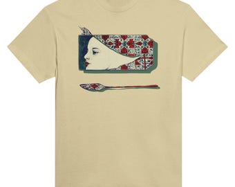 Dreamlike Face Surreal Art 3 Heavyweight Unisex Crewneck T-shirt