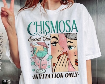 Chismosa Social Club Shirt, Latina Chisme TShirt, Mexican Fashion, Latinx Clothing, Hispanic Gift, Trendy Mexicana Cafecito Shirts