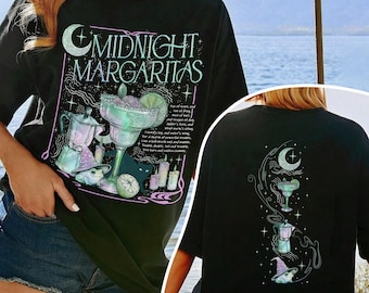 Midnight Margaritas Shirt, Witchy Tequila Sweatshirt, Halloween Spooky Drinking Tshirt, Practical Magic Fan Gift