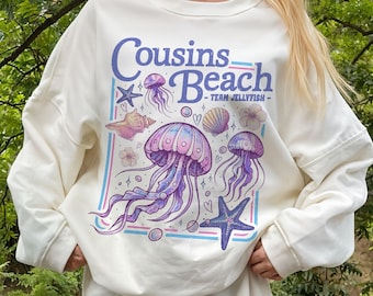 Cousins Beach Jeremiah Sweatshirt, Team Jellyfish T Shirt, TSITP Cousins Beach Team Conrad Tee, Gift For Book Movie Lover