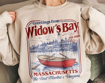 Greetings From Widow’s Bay Sweatshirt, Halloween Crewneck, Coastal Horror Club Hoodie, New England Gift, Mystery TV Fan Tee