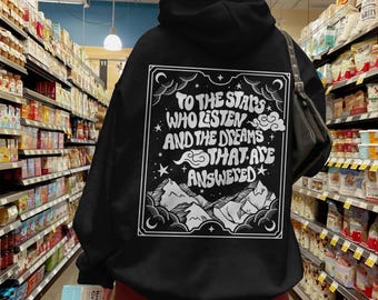 Acotar Velaris Tshirt Sweatshirt Hoodie, Night Court Symbol, Sjm A Court Of Thorns And Roses, To The Stars Who Listen, Rhysand Fangirl Gifts