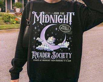 Night Owl Reader Sweatshirt, Late Night Reading Book Club Shirt, Trendy Book Shirt, Book Lover Gift, Cute Bookworm Tee
