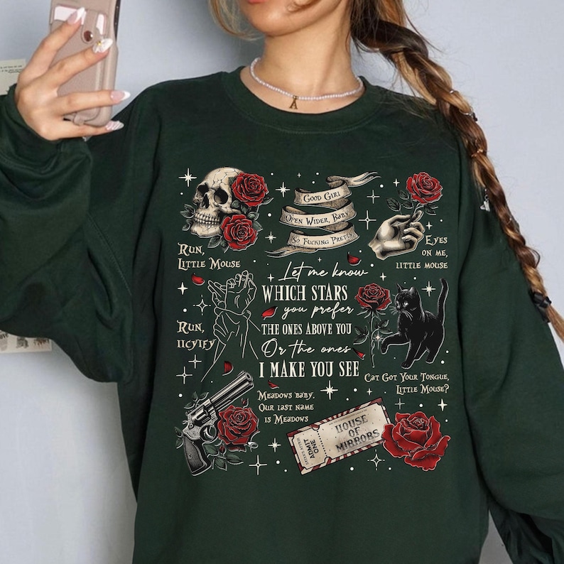 Run Little Mouse Sweatshirt, Haunting Adeline Shirt, Dark Romance Book Merch, Spicy Book Shirt, Smut Reader Gift, Cat And Mouse Shirt image 1