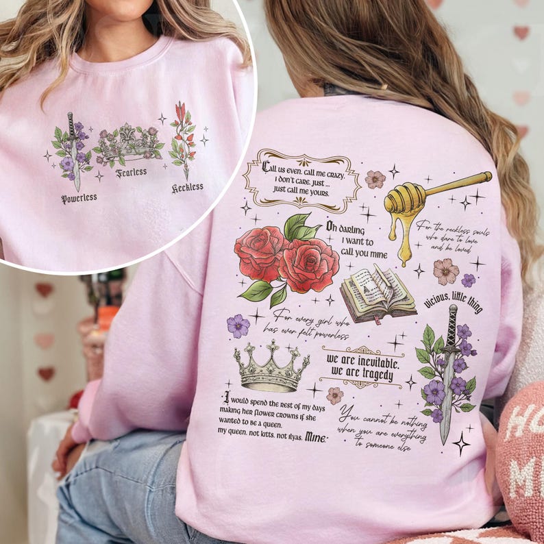 Powerless Bookish Sweatshirt For Fan, Kai Azer I Love You TShirt, Fearless Fan Shirt, Gift for Bookworms, Romantic Quotes image 6