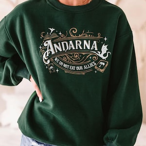 We Do Not Eat Our Allies Sweatshirt, Andarna Fourth Wing Shirt, Dragon Woman Shirt, Basgiath War College Tee,Bookish Gift For Fantasy Lovers