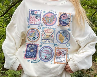 Briar U Hockey Stamps Sweatshirt, Off-Campus Inspired Crewneck, In My Hockey Romance Era Sweater, Bookish Gift For Readers
