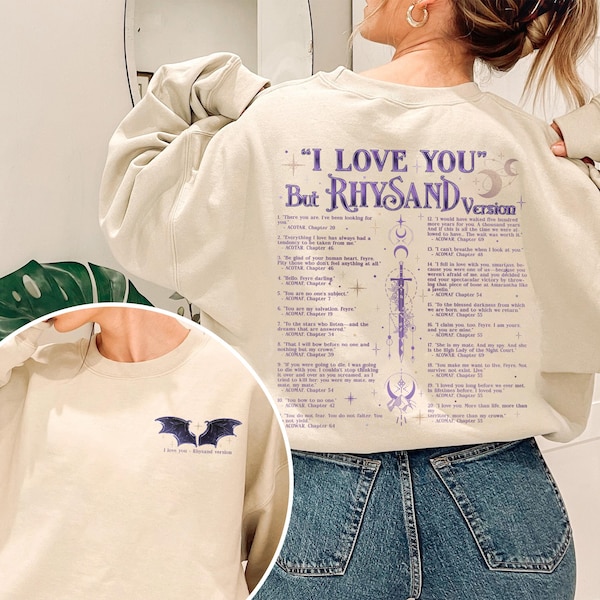 ACOTAR Rhysand Sweatshirt, Rhysand The Bat Boys T Shirt, I Love You In Book Quotes Tee, The Night Court Gift For Bookish