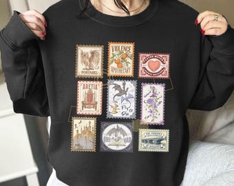 Fourth Wing Book Stamp Sweatshirt, Dragon Rider Tee, Romantasy Fan Gift, Fourth Wing Inspired Bookish Shirt