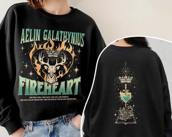 Aelin Galathynius Fireheart Comfort Colors Shirt, Terrasen TOG TShirt, SJM Inspire Two Sides, Kingsflame The Thirteen, Book Merch