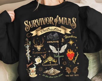 Survivor Of Mass Destruction Sweatshirt, Acotar Fan TShirt, Sjm Inspired Tee, Bat Boys Shirt, Crescent City Merch