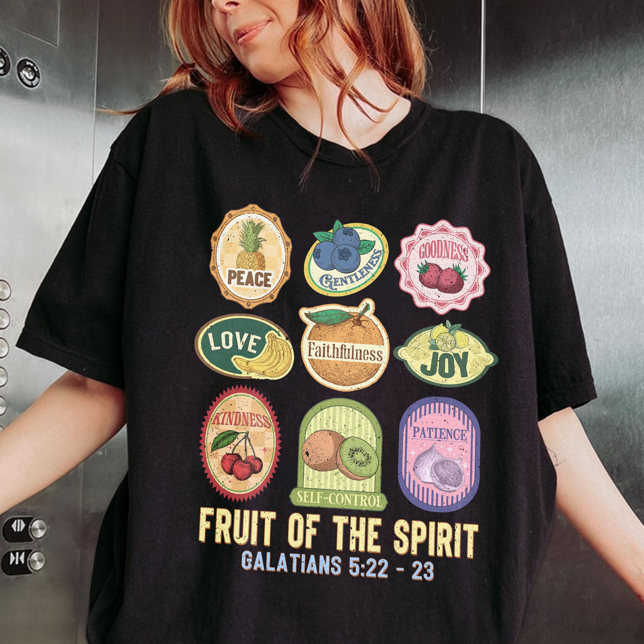 Fruit of the Spirit T Shirt, Christian Bible Verse Fruit Sweatshirt ...