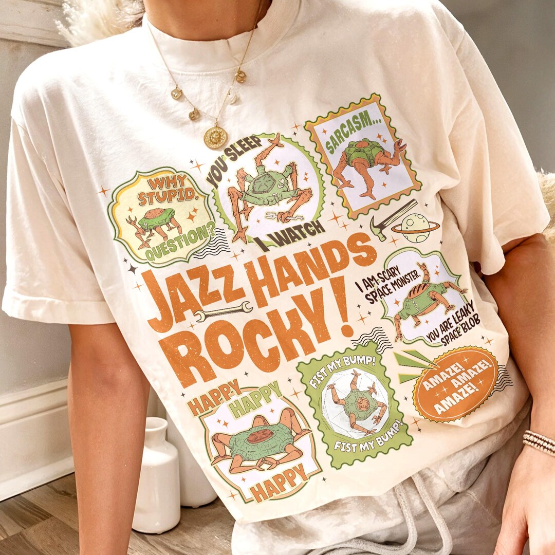 Jazz Hands Rocky TShirt, Project Hail Mary Book TShirt, Amaze Amaze Amaze, Sci-fi Fantasy 