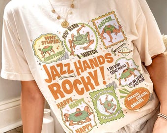 Camiseta Jazz Hands Rocky, camiseta del libro Project Hail Mary, camiseta Amaze Amaze Amaze, camiseta de ciencia ficción y fantasía literaria