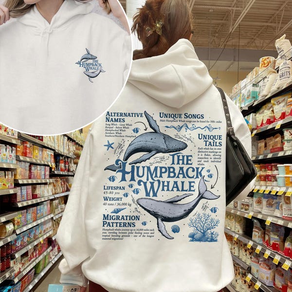 The Humpback Whale Sweatshirt, Whale Ocean Shirt, Nature Lover Crewneck, Marine Biologist Hoodie, Ocean Respect Gift