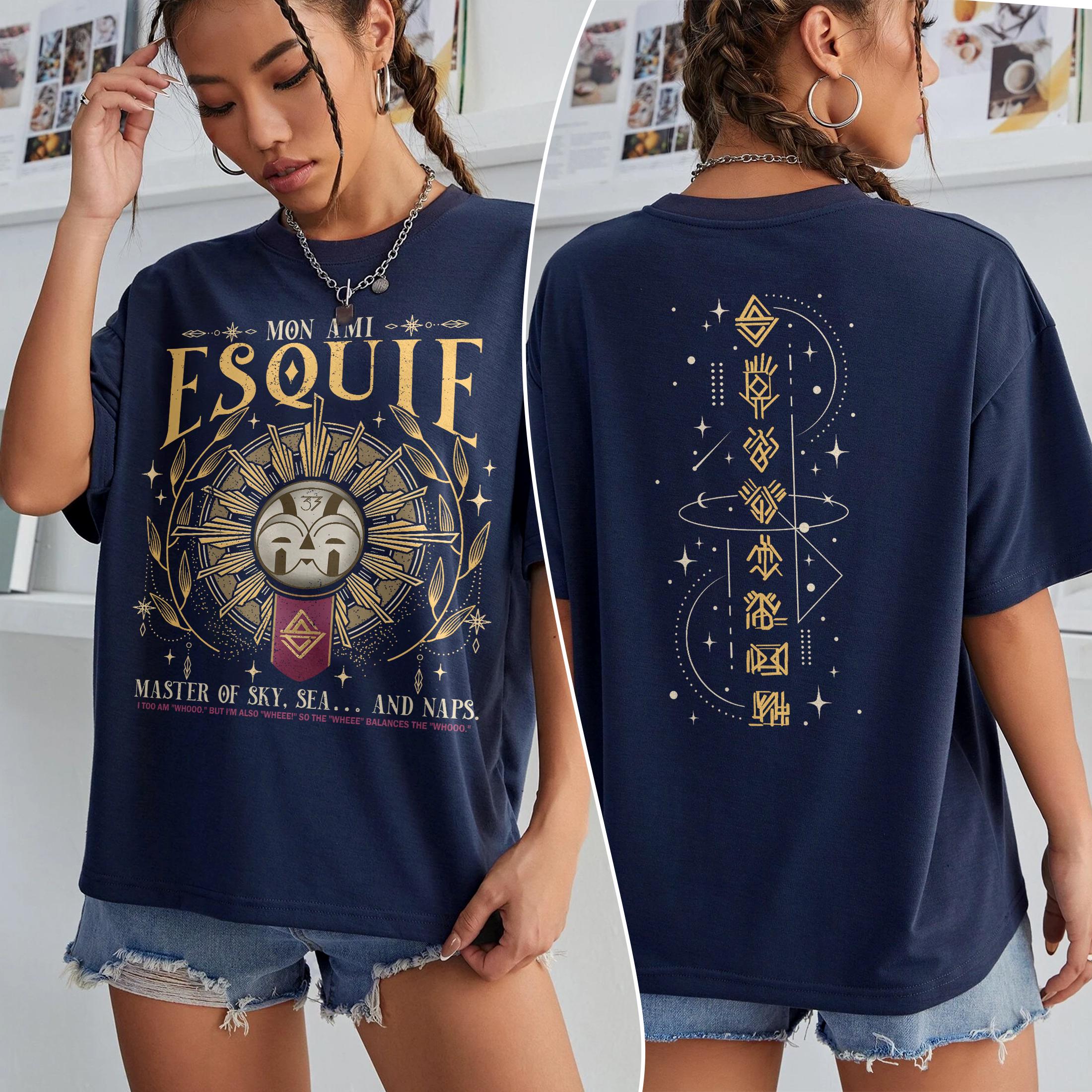 Esquie Ll WheeWhooo Funny Expedition 33 T Shirt Bla Produktbild-Vorschau 3