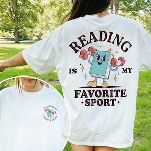 Reading Is My Favorite Sport T Shirt, Funny Bookish Gym Shirts, Book Lover T Shirt, Bookish Workout Clothes Shirt
