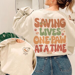 Custom Vet Tech Shirt, Vet School Tshirt, Gift For Veterinarian, Animal Lover Shirt, Saving Lives One Paw At A Time