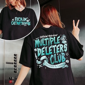 T-shirt Multiple Deleters Club, sweat-shirt Feckin Catastrophe, t-shirt Dark Romance en cuir et alouette, Brynne Inspire, cadeau livresques