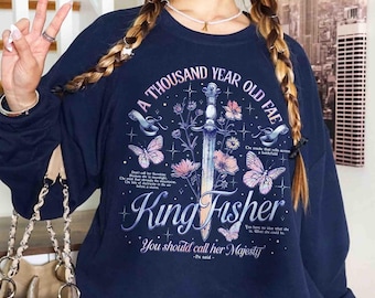 Kingfisher Sweatshirt For Fan, Quicksilver Callie Hart Shirt, Little Osha Fantasy Romance Apparel, Merch Gift for Book Lovers