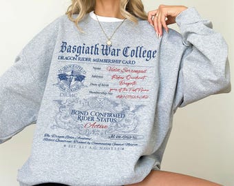 Basgiath War College Sweatshirt, Dragon Rider Membership Card TShirt, Fourth Wing Series Bookish Merch, Gift For Book Lover
