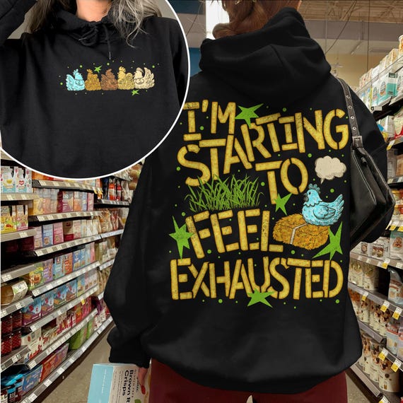 Stardew Valley Game Sweatshirt, I’m Starting To Feel Exhausted Sweatshirt, Funny Sleepy Chicken Gaming Tee, Pelican Town Shirt